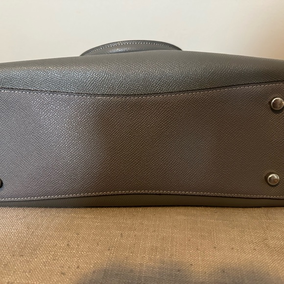 Gently used Coach Grey leather medium satchel - Picture 4 of 9